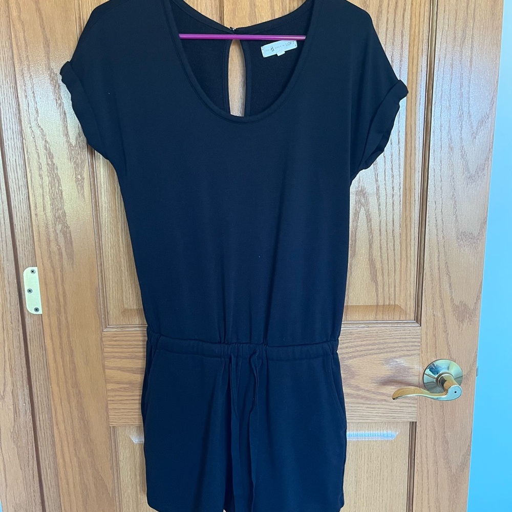 Lou & Grey Short Sleeve Romper with Pockets